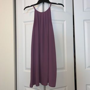 Purple High Neck Shift Dress